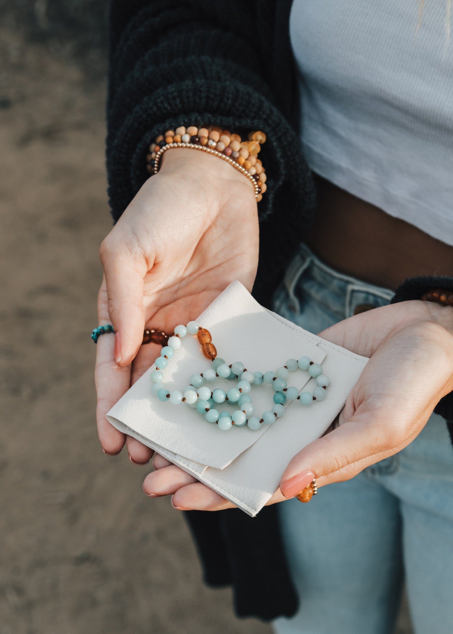 Pure Gemstone + Amazonite || Necklace