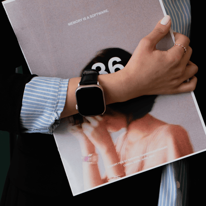 Luxury Double Wrap Pink Leather Apple Watch Band - San Diego