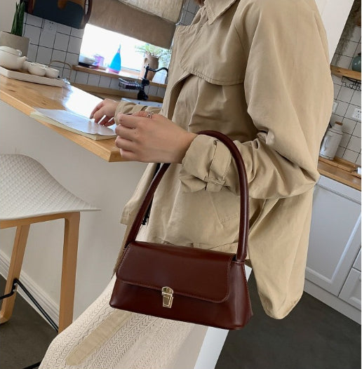 PU Leather Underarm Handbag