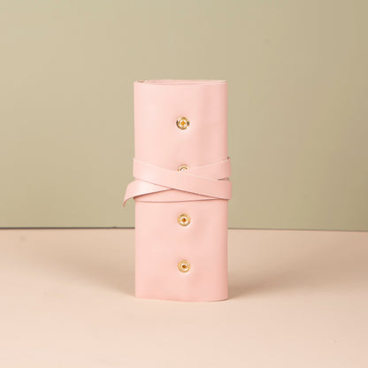 Leather Jewelry Roll - Blush Pink - Florence