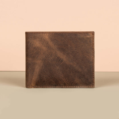 Classic Leather Bifold Wallet - Brown - Los Angeles