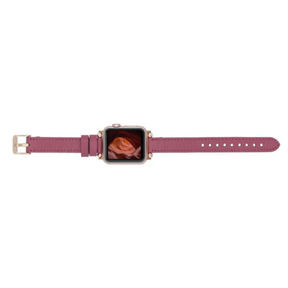 Apple Watch Magenta Leather Strap - Detroit