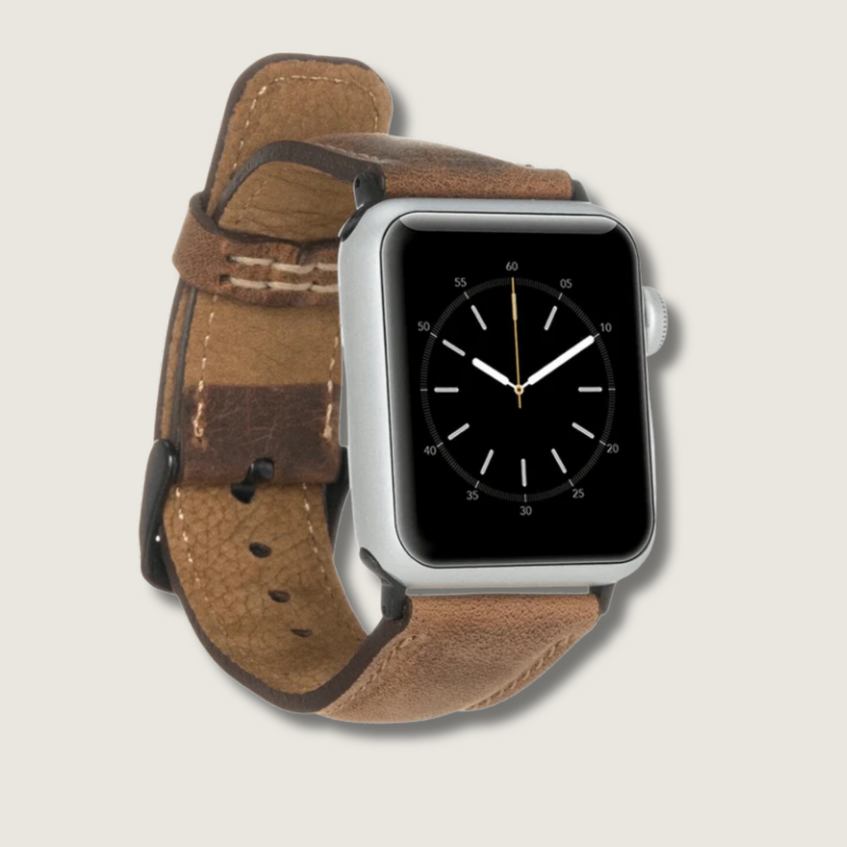 Apple Watch Dark Brown Leather Strap - Boston