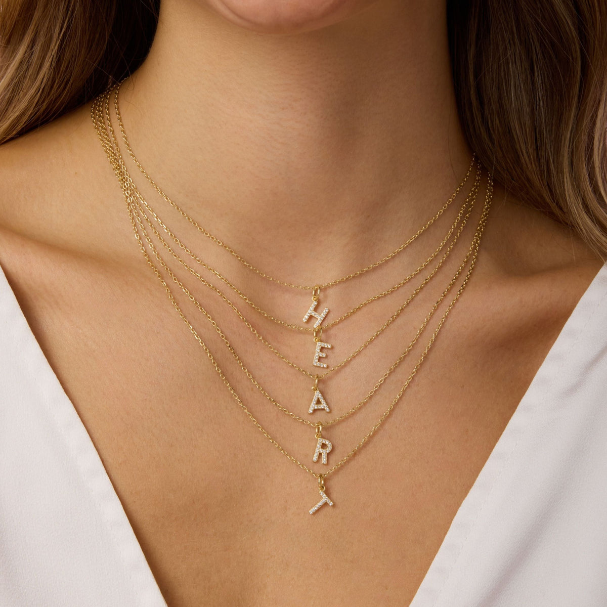 Diamond Letter Necklace