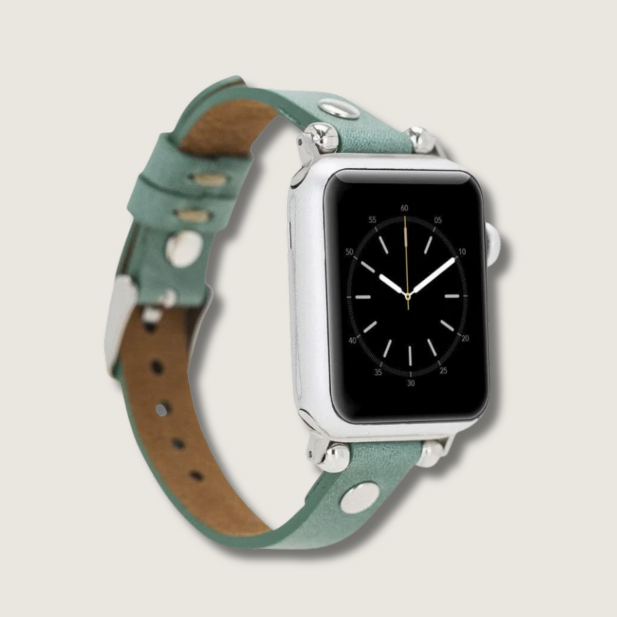 Apple Watch Light Mint Green Leather Strap - Detroit