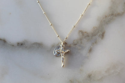 Miraculous Medal and Crucifix in Sterling Silver