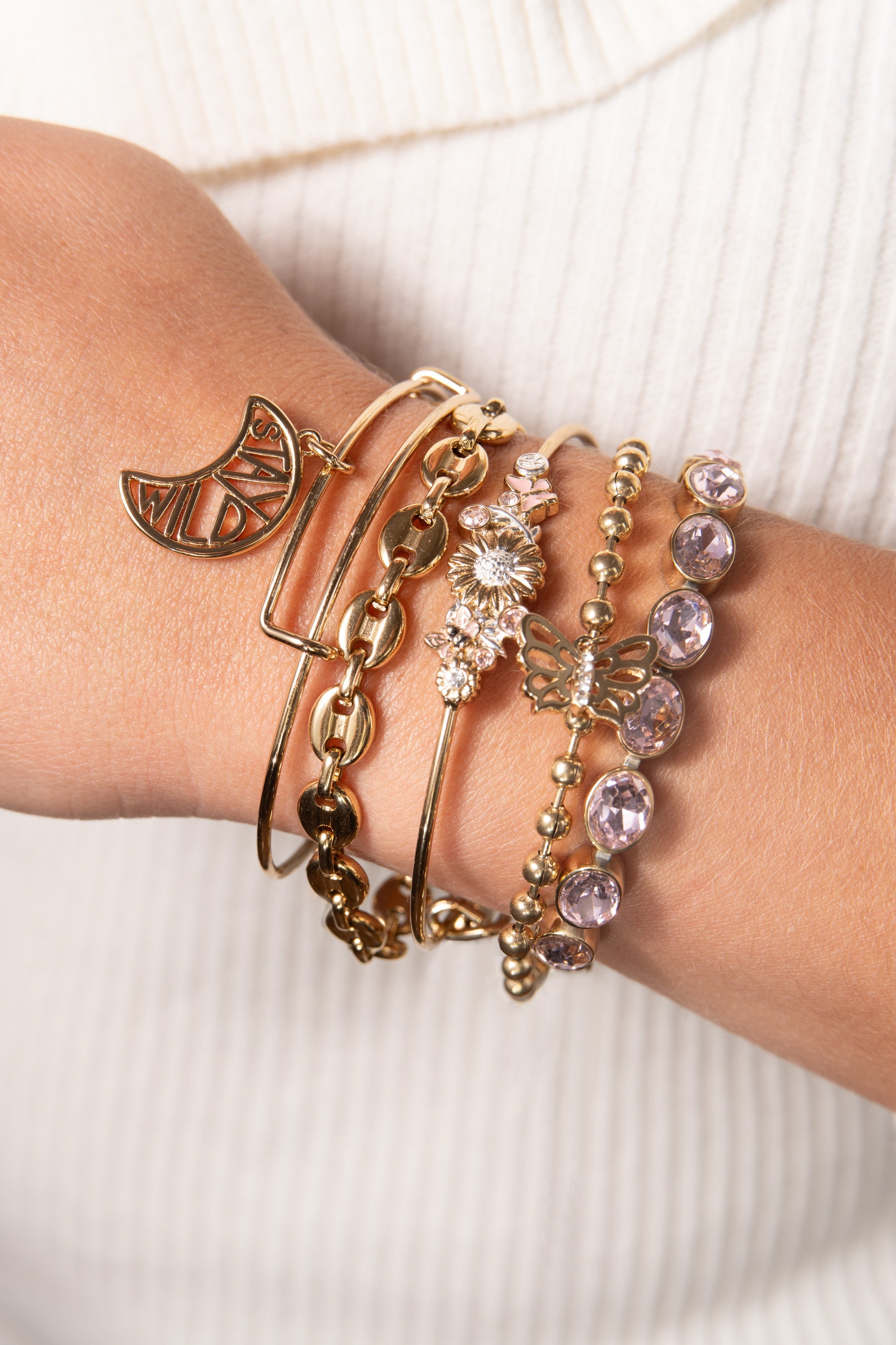 Butterfly Ball Chain Bracelet