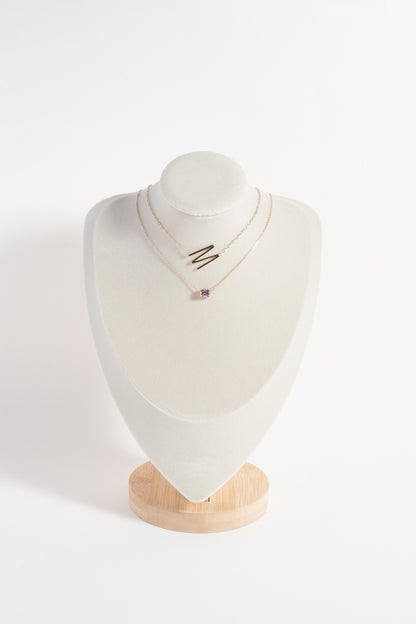 February Birthstone Precious Pendant Necklace