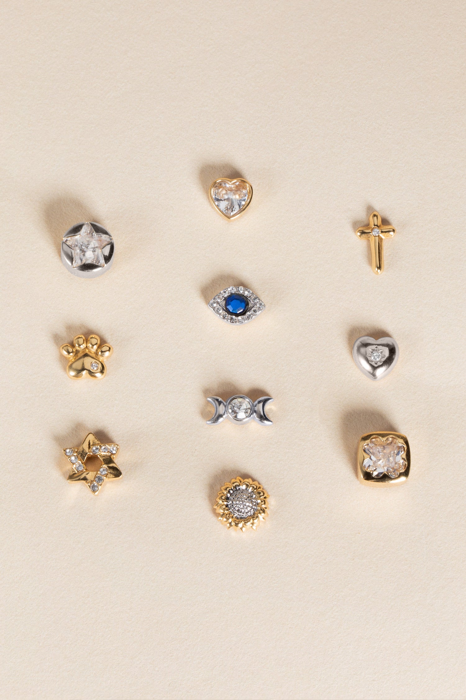 Crystal Clover Mini Stud Earrings
