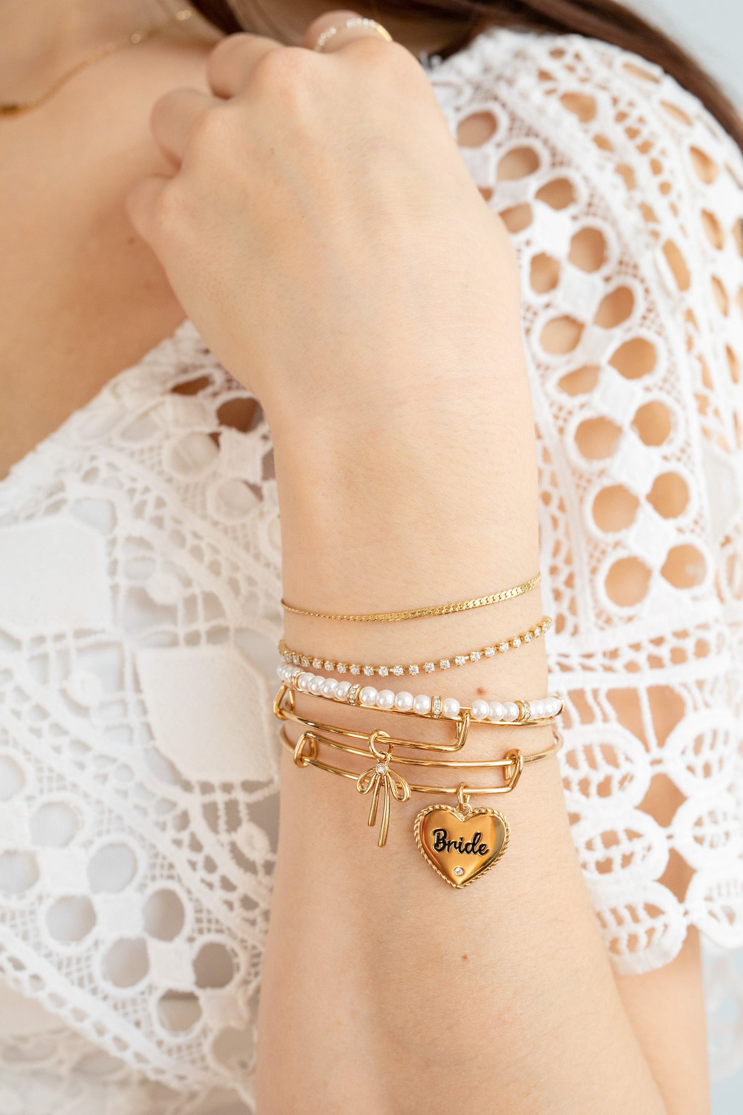 Double Strand Crystal Tennis Chain Bracelet