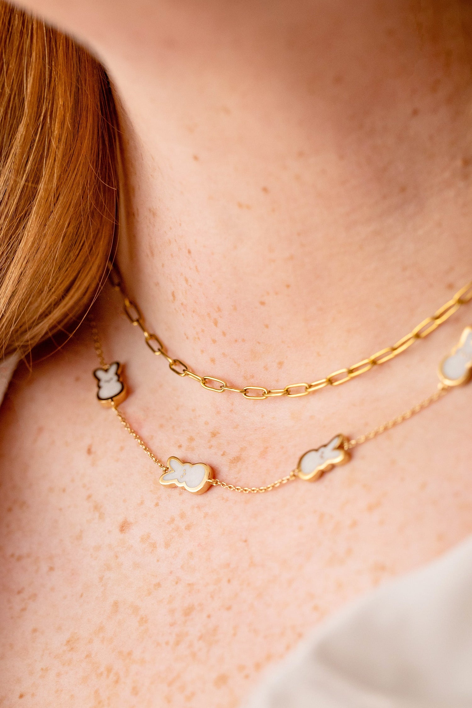 PEEPS® Pearlized Bunny Charm Necklace