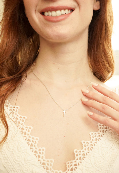 Cross Necklace, Sterling Silver