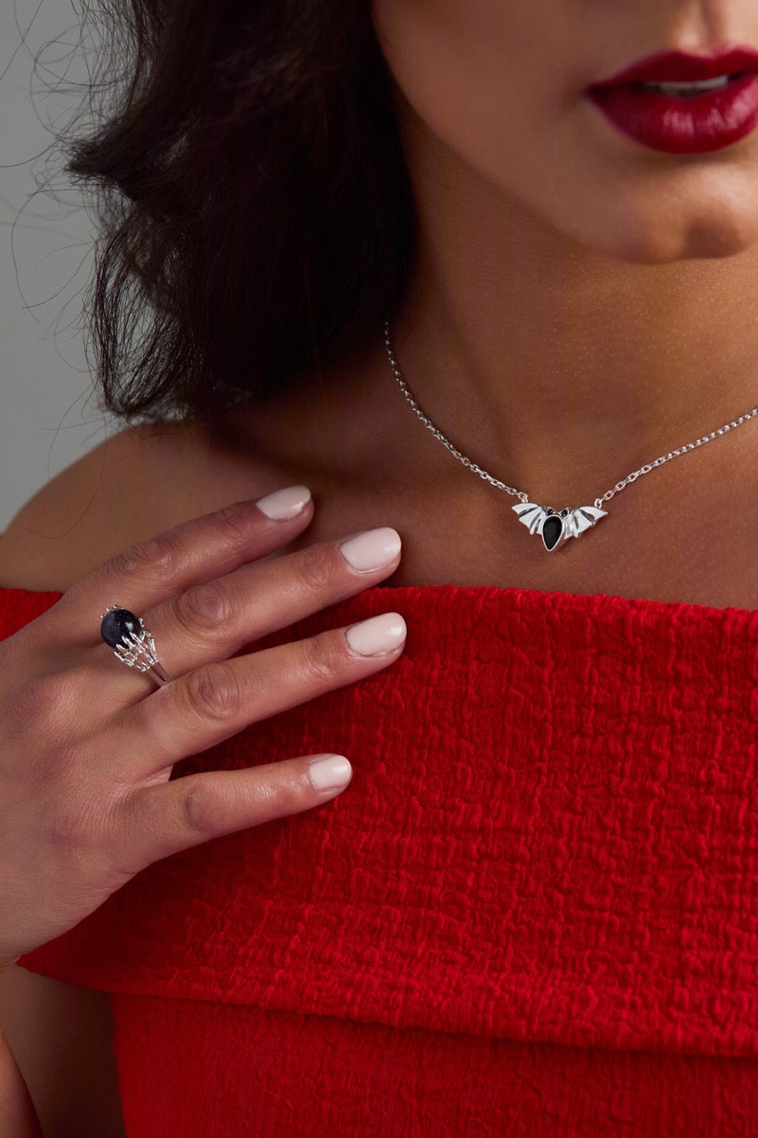 Crystal Bat Pendant