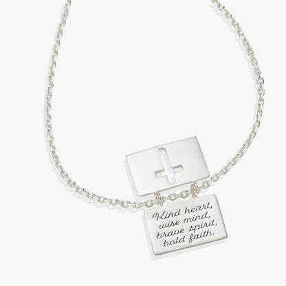 Hidden Message Cross Affirmation Necklace