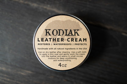 Kodiak Leather Cream - 4 oz. Tin