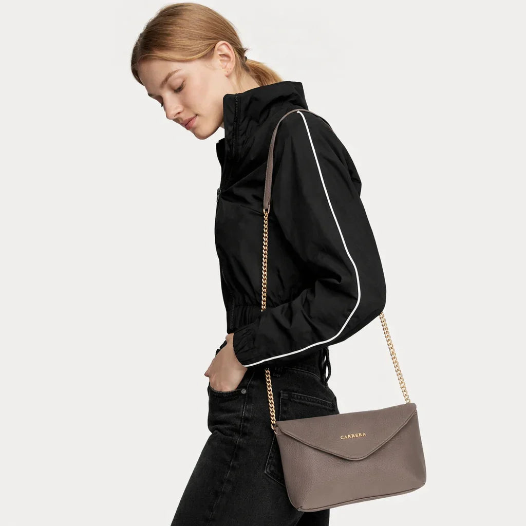Carrera Lunera Women’s Leather Bag – Floater Leather Women’s Shoulder &amp; Crossbody Bag with Chain Strap for Everyday Elegance | Minimal &amp; Handcrafted