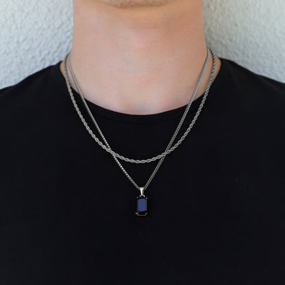 Black Onyx Stone Pendant Set