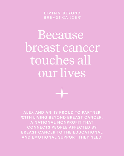 Breast Cancer Awareness Pink Ribbon Trio Charm Bangle