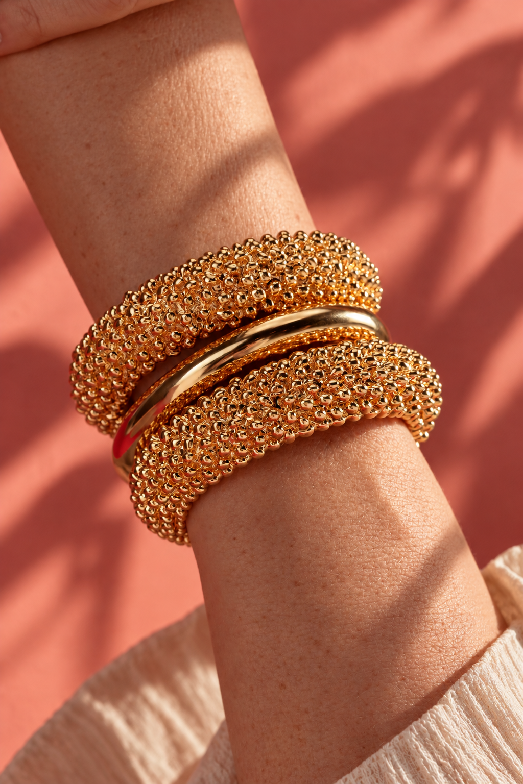 Isabella Chunky Gold Open Cuff Bracelet