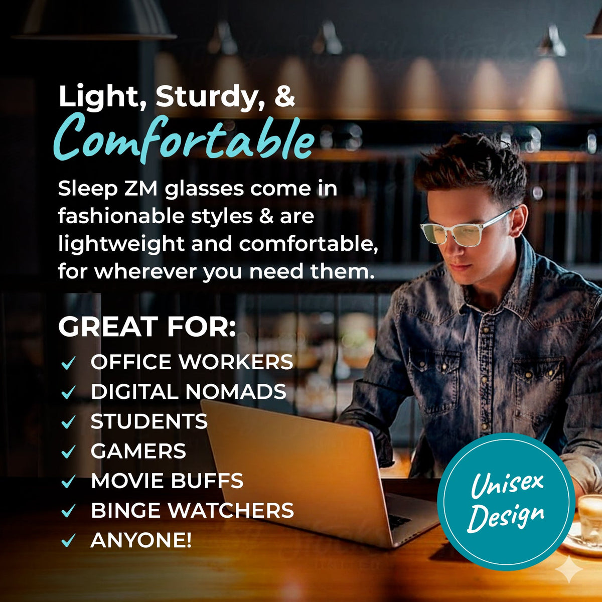 DaytimeMax Wayfarer Blue Light Computer Glasses - Crystal