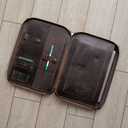 Buffalo Leather MacBook Portfolio