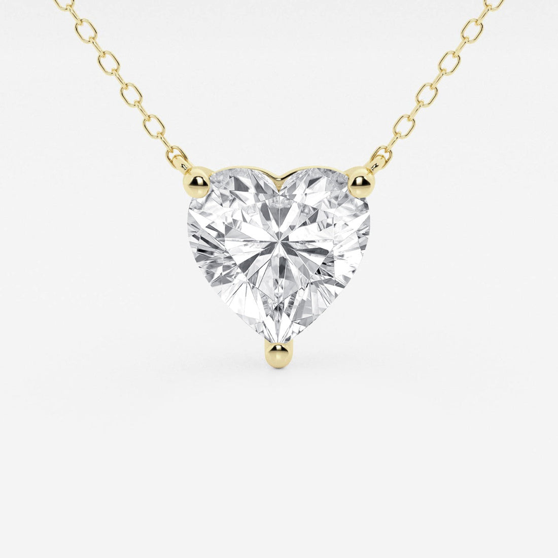 2.00 CTW Floating Heart Shape Lab Grown Diamond Solitaire Pendant Necklace F/G VS1 AGI Certified in 14K White or Yellow Gold