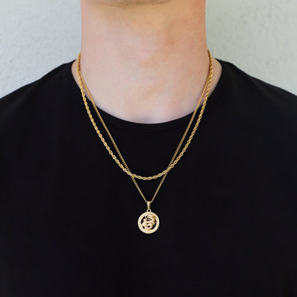Dragon Pendant Necklace Set
