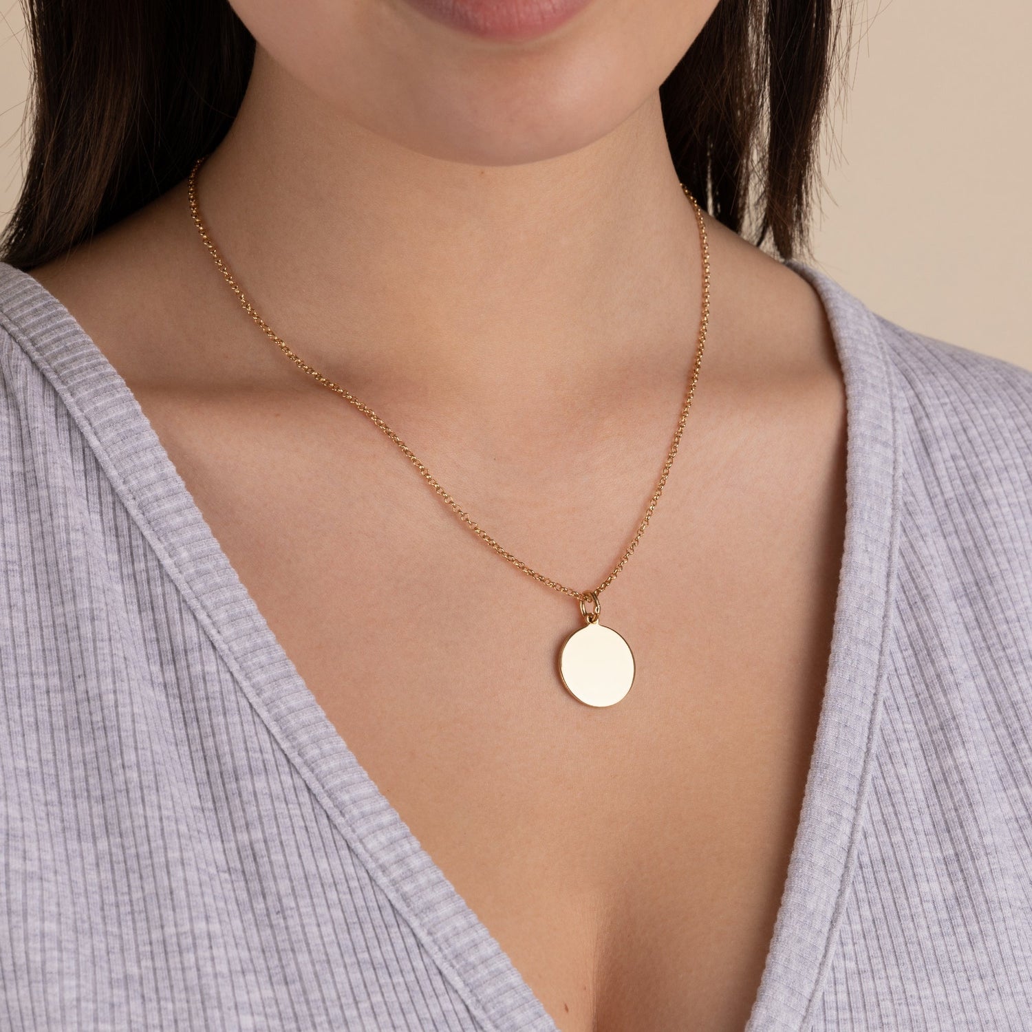 Circle Charm Necklace, 21&