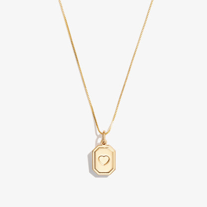 Slider Tag Heart Charm Necklace, 21&