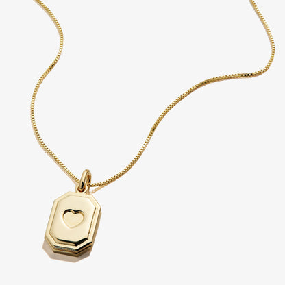 Slider Tag Heart Charm Necklace, 21&
