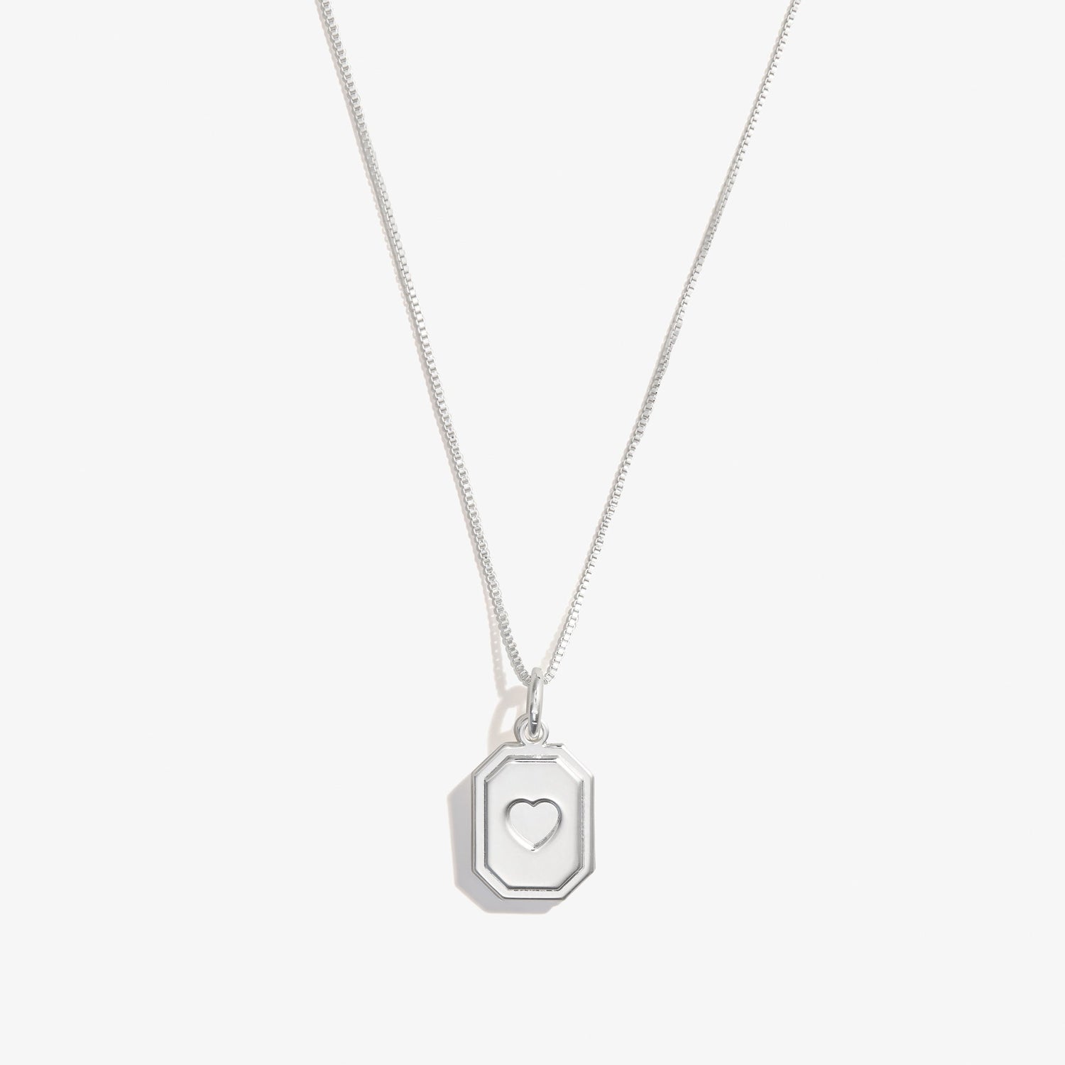 Slider Tag Heart Charm Necklace, 21&