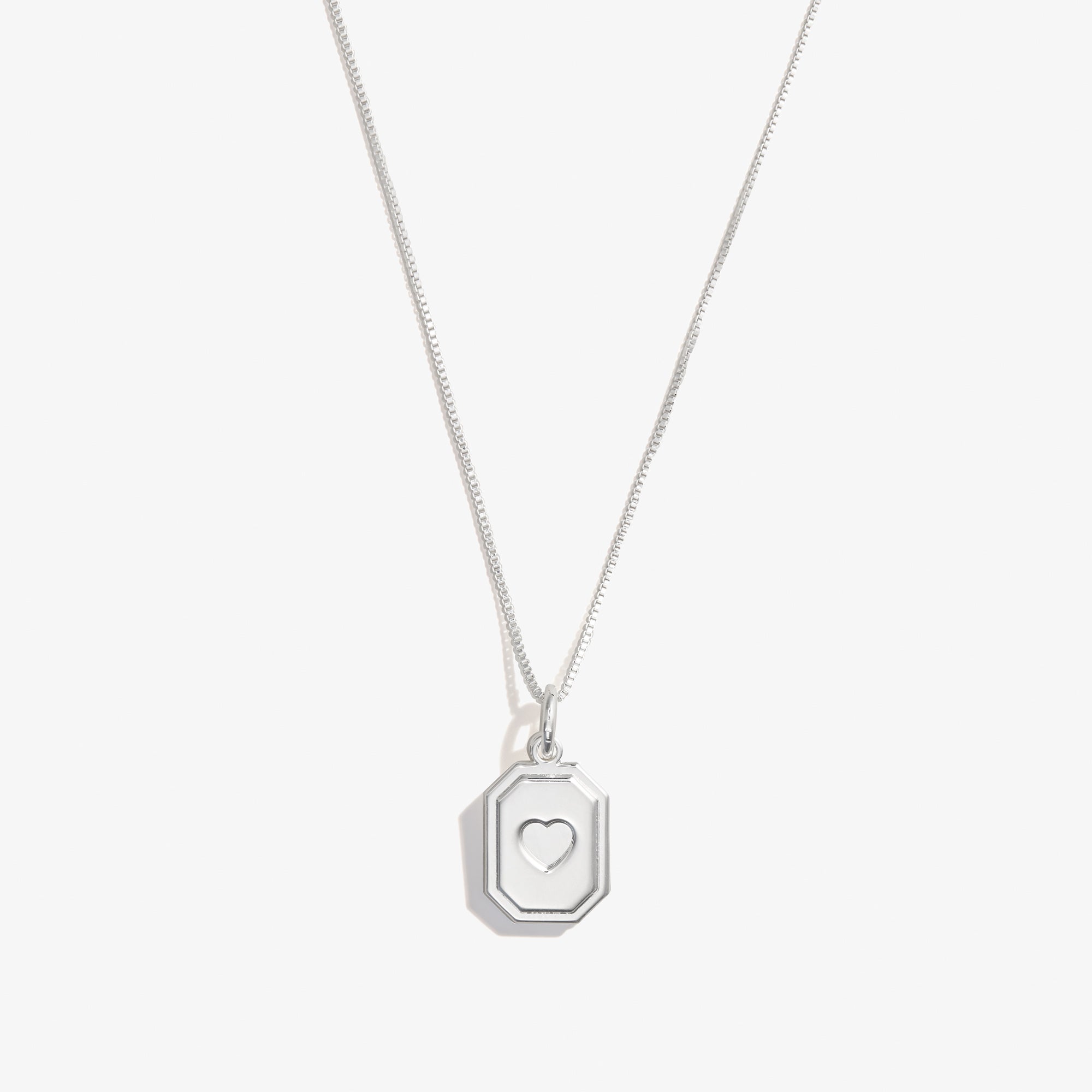Slider Tag Heart Charm Necklace, 21&