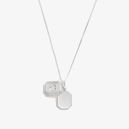 Slider Tag Heart Charm Necklace, 21&