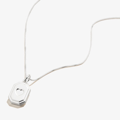 Slider Tag Heart Charm Necklace, 21&