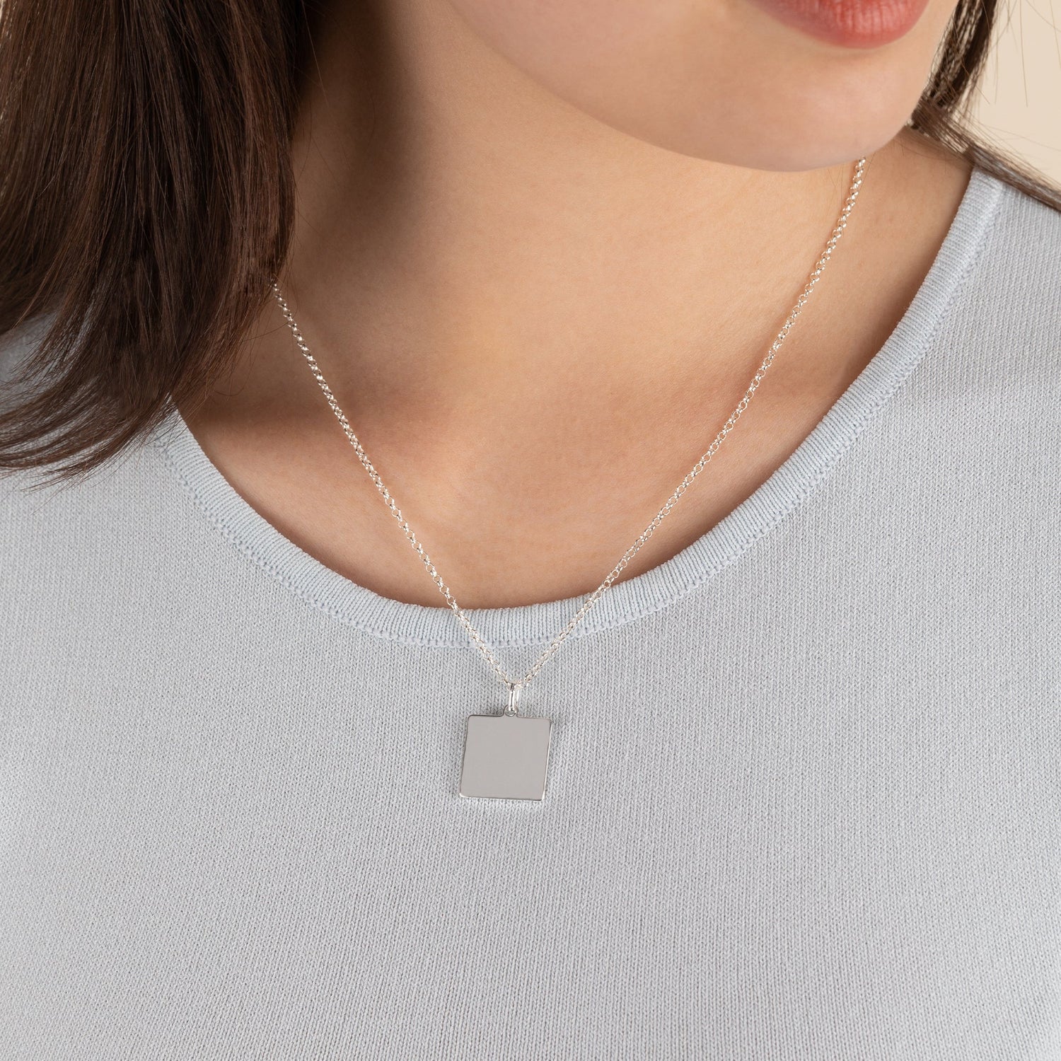 Square Charm Necklace, 21&