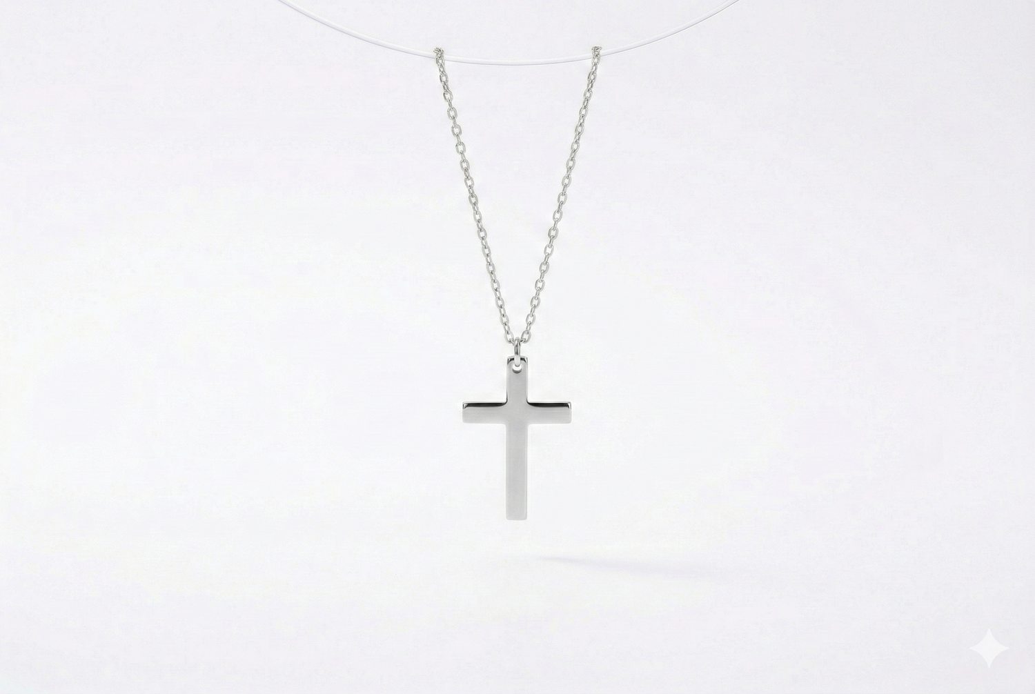Radiant Faith Cross Necklace in Silver, Gold and Rose
