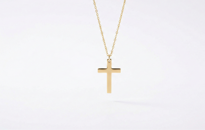 Radiant Faith Cross Necklace in Silver, Gold and Rose