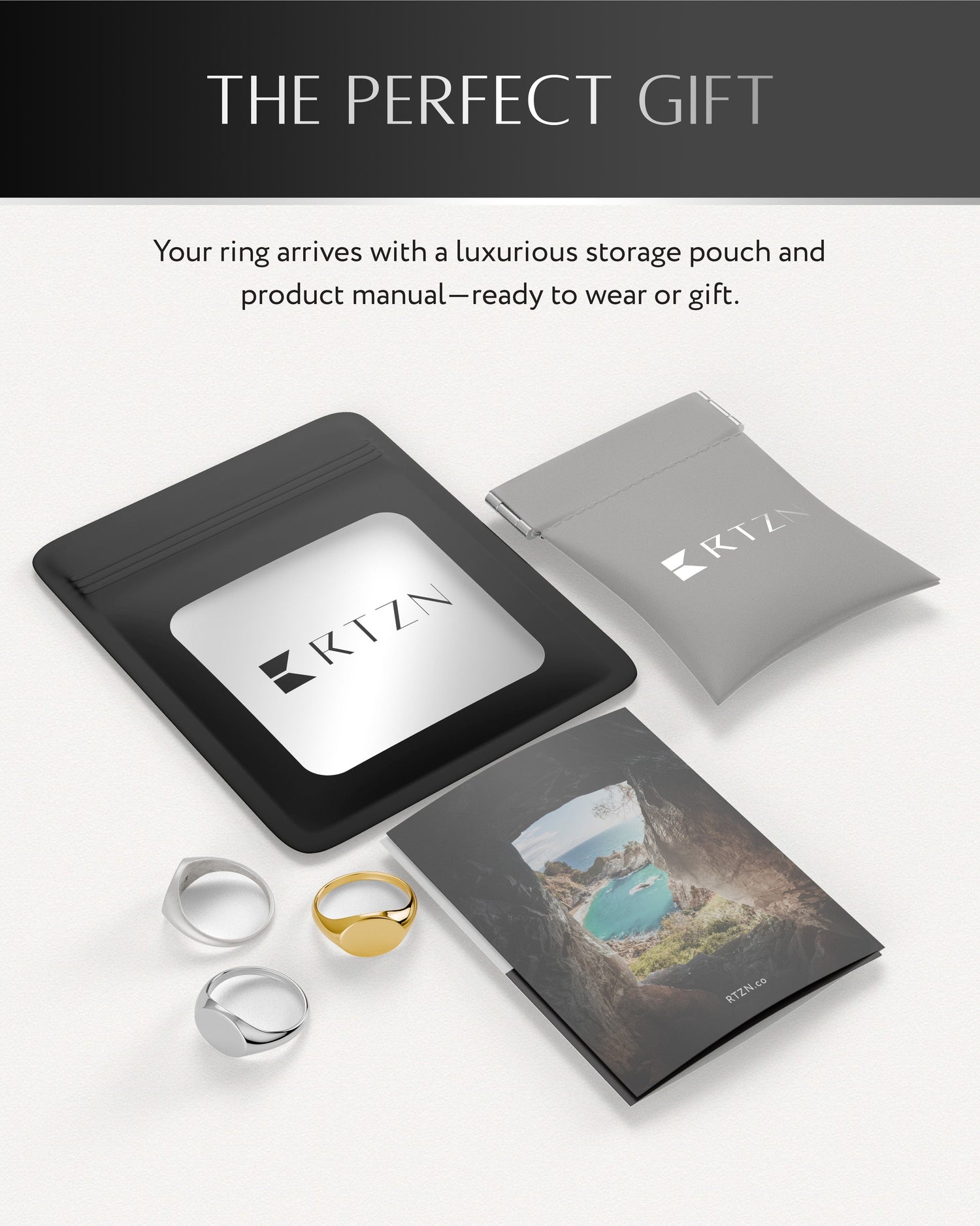 Square Signet Rings (Gold)