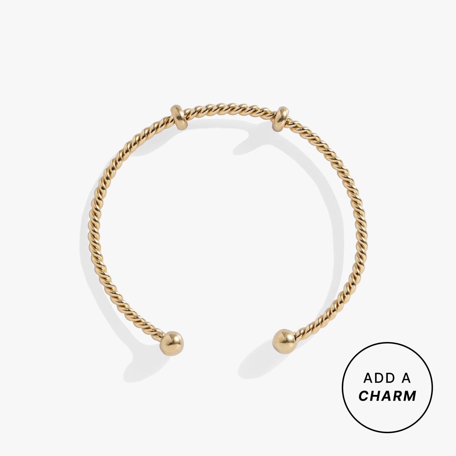 French Rope Charm Bracelet Cuff