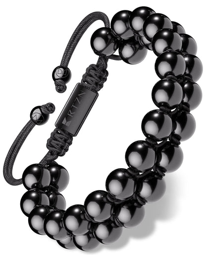 Black Tourmaline Beaded Bracelet - Morocco