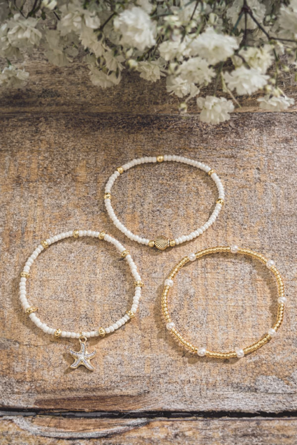 Beautiful 3 Piece Beaded Anklet Set