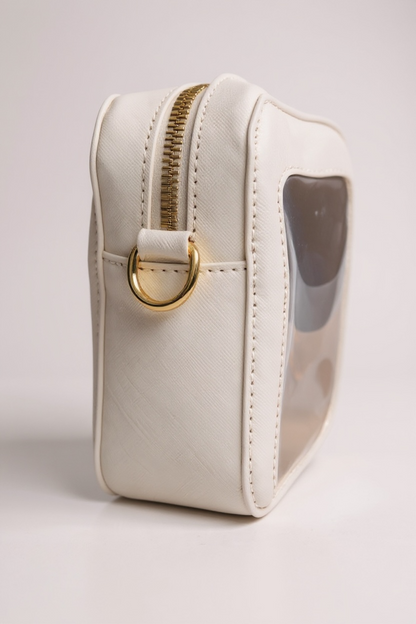 Michelle Clear Crossbody Handbag - White