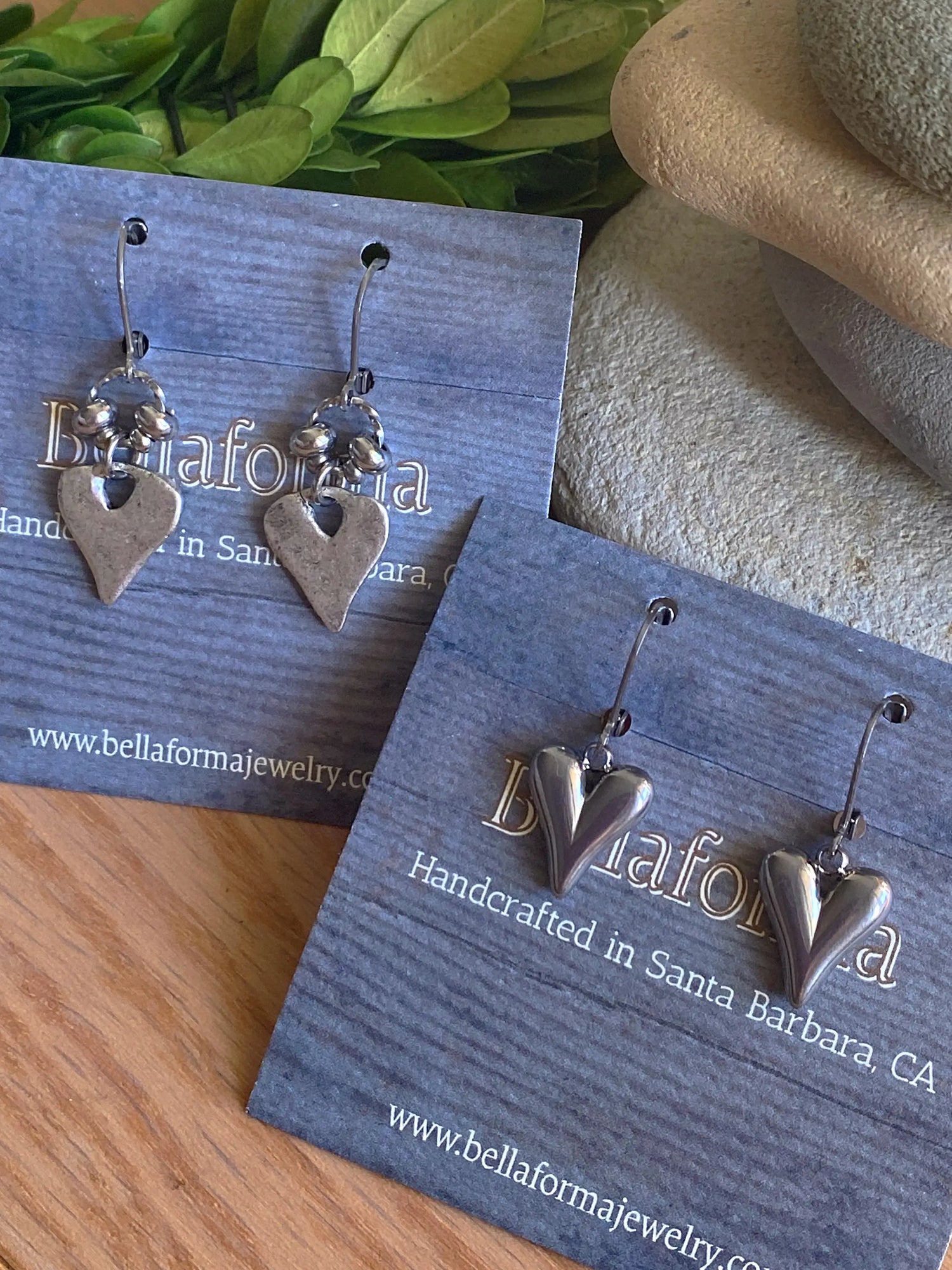 SILVER HEART EARRINGS