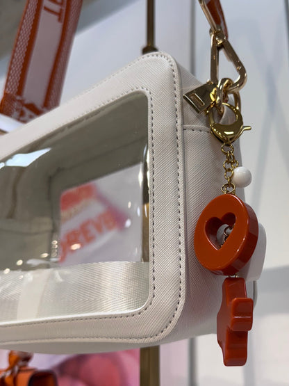 Michelle Clear Crossbody Handbag - White