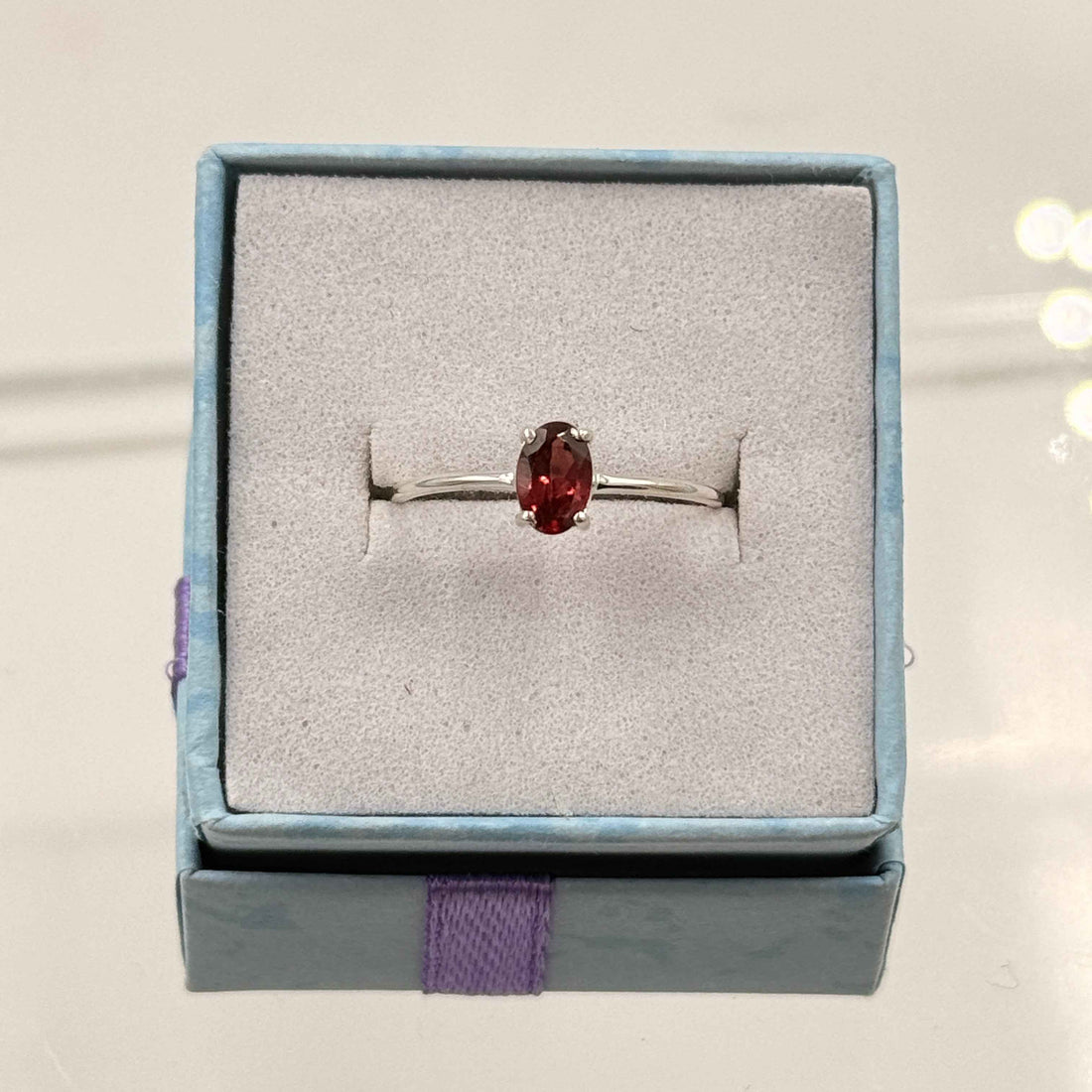 Dainty Garnet Ring
