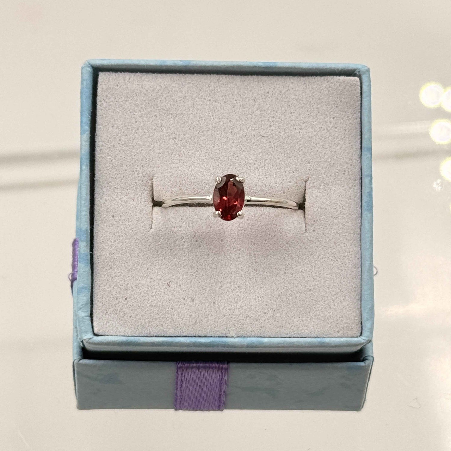 Dainty Garnet Ring