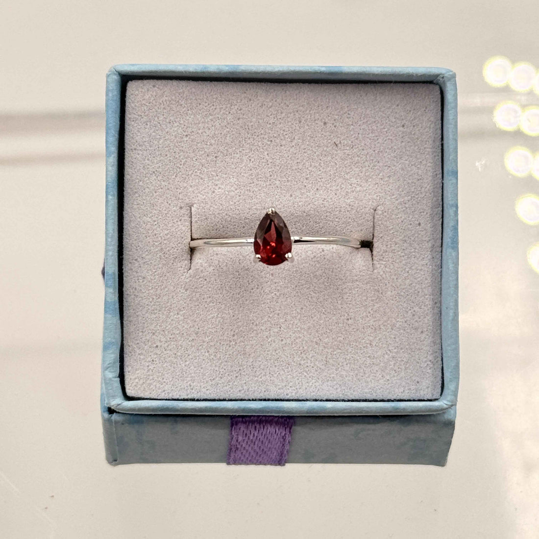 Dainty Garnet Ring