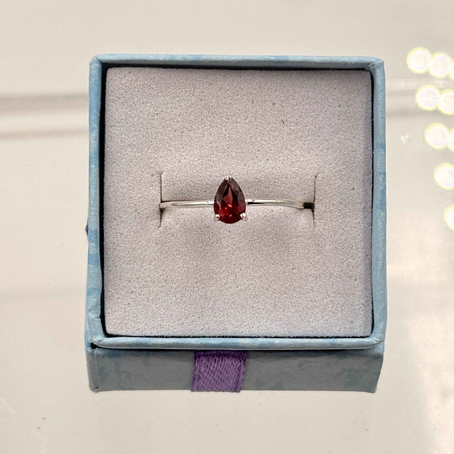 Dainty Garnet Ring