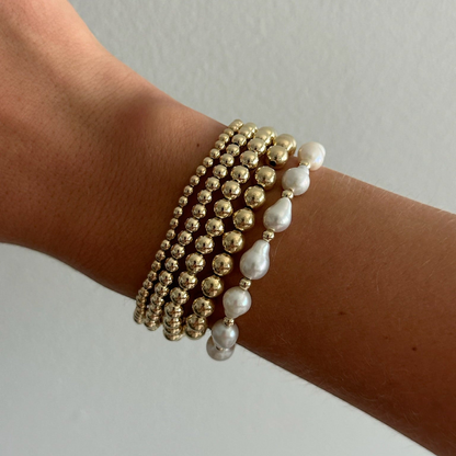 baroque juno bracelet five stack (3+4+5+6+7mm)