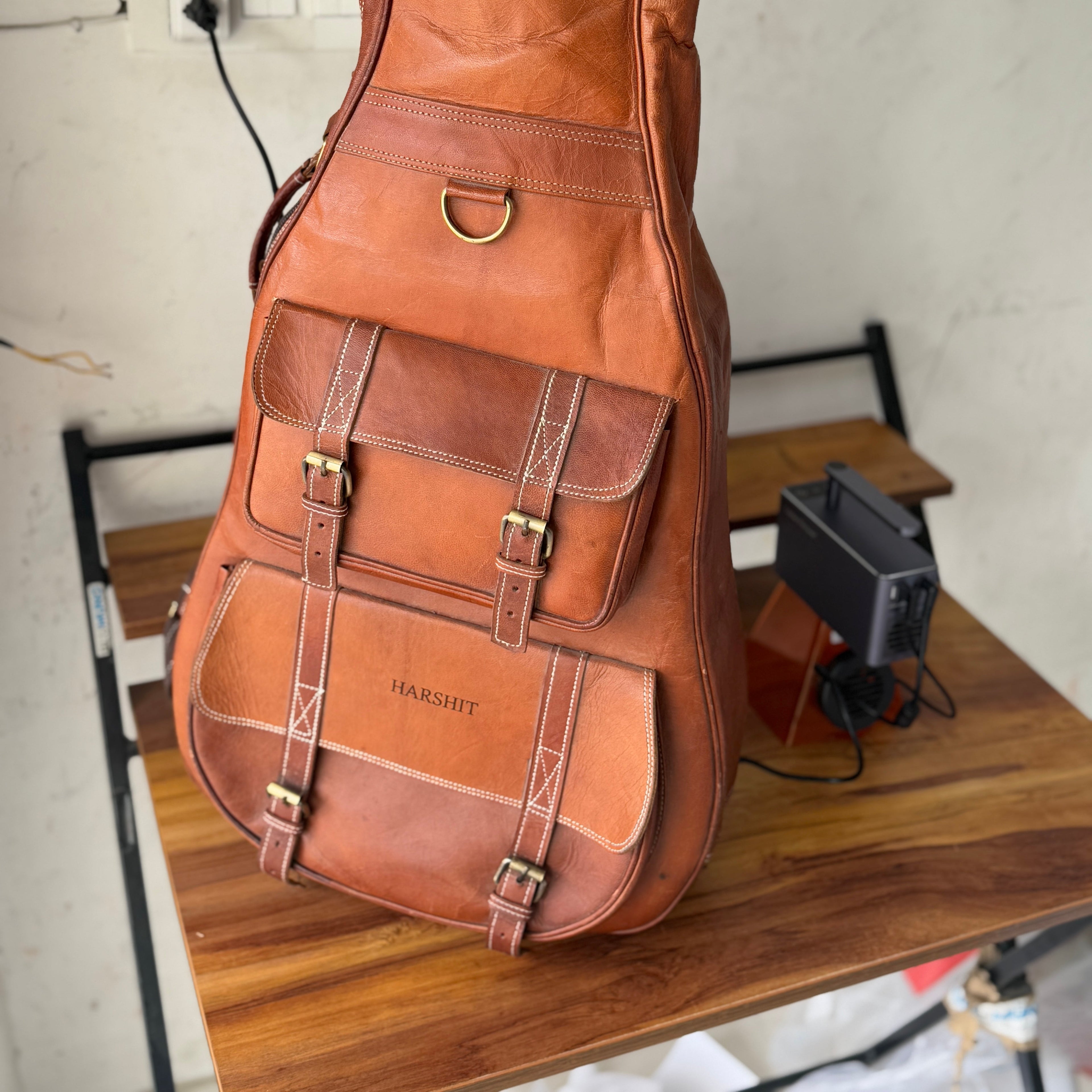 Personalized Leather Guitar Case
